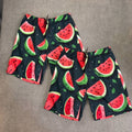 Set of 2 Men's XXL Watermelon Swim Trunks Quick Dry Beach Shorts Mesh Lining wi