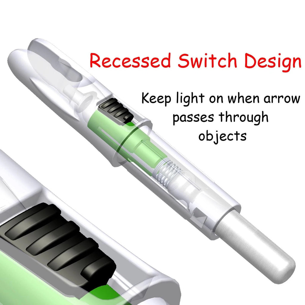 Pack of 6 S LED Lighted Nocks for Arrows 0.244"/6.20mm On/Off Switch Included  P
