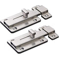 Set of 2 NELXULAS Stainless Steel Door Latch Sliding Lock Barrel Bolt (4-1/5")