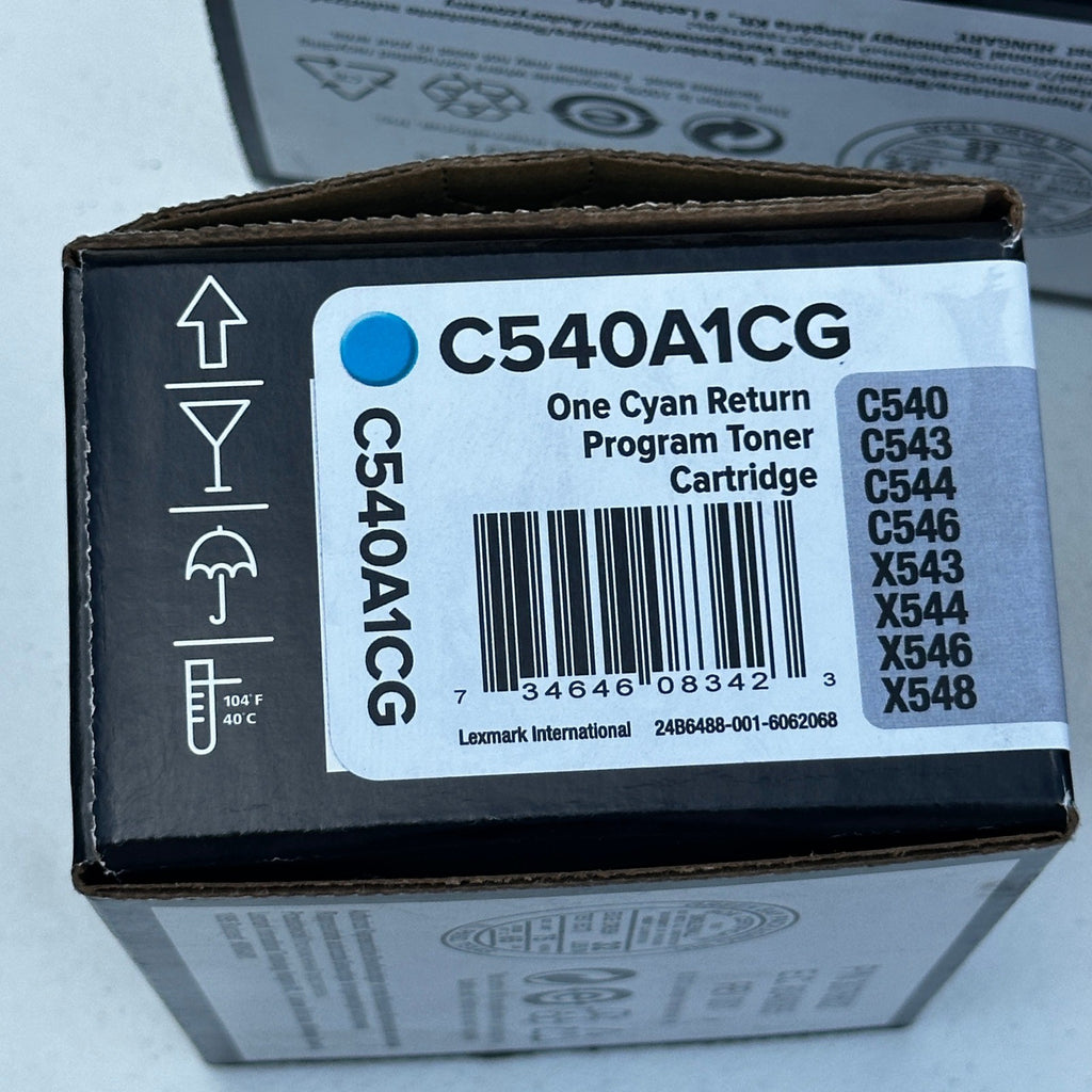 Set of 4 Lexmark C540A1CG Cyan Toner Cartridges C540 C543 C544 С546 X543 X544