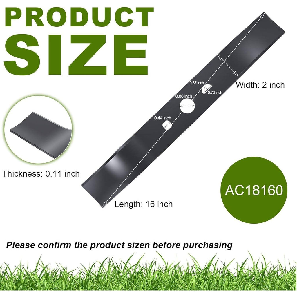 Foifatt AC18160 Replacement Lawn Mower Blade Compatible w/ RYOBI 16" Brushless