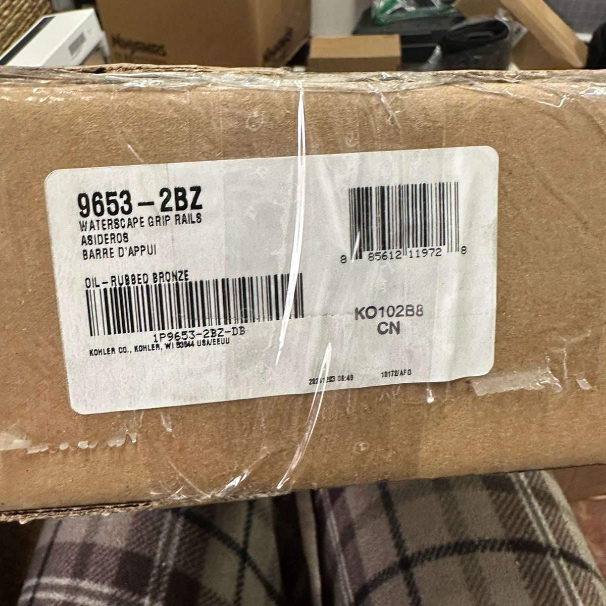 Set of 2 Kohler 9653-2BZ 10-1/2" Oil-Rubbed Bronze Grab Bars for K-1418, K-856