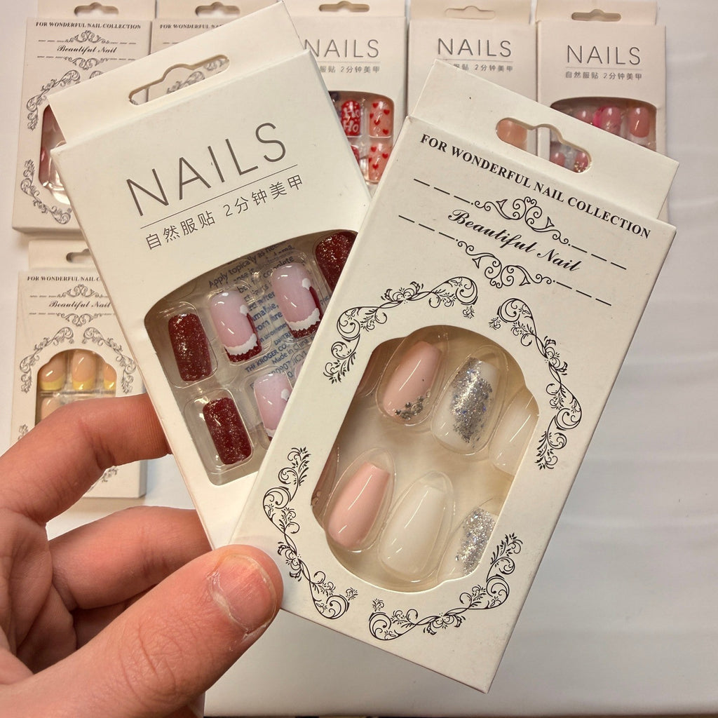 Lot of 10 Pack of 24 New False Press On Nails Assorted Designs and Colors №N5