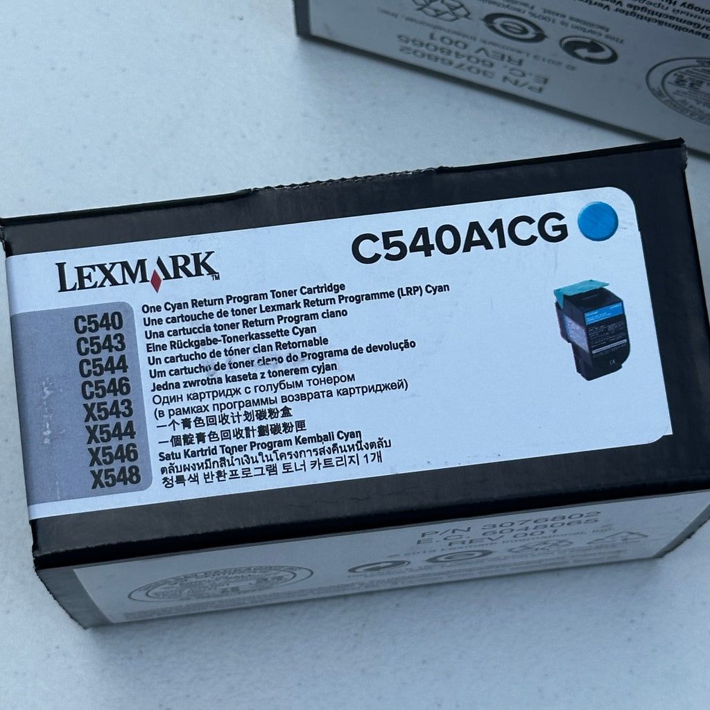 Set of 4 Lexmark C540A1CG Cyan Toner Cartridges C540 C543 C544 С546 X543 X544