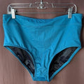 Lands' End Women's 16 LONG Baltic Teal High Waisted Bikini Bottoms