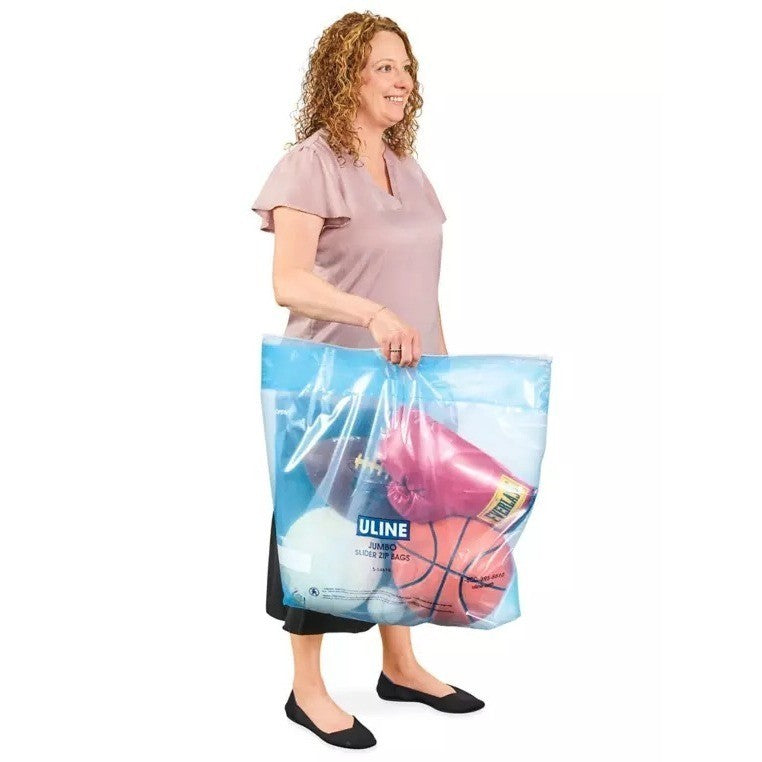 Pack of 32 Uline S-14518 Jumbo Slider Zip Bags 24x20" 11 Gal