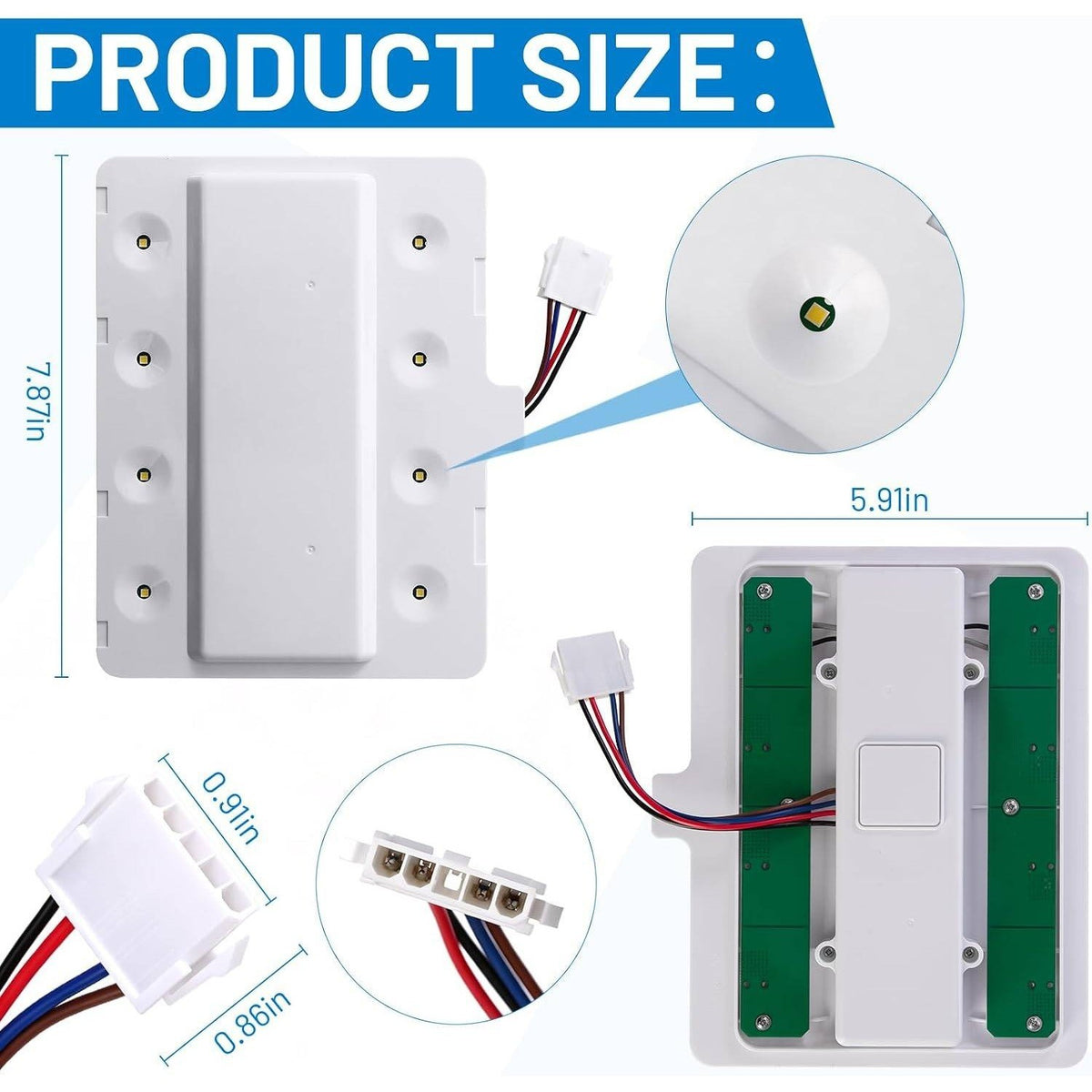 WRX735SDBM03 WRX735SDBM00 Refrigerator LED Light Assembly W11125428