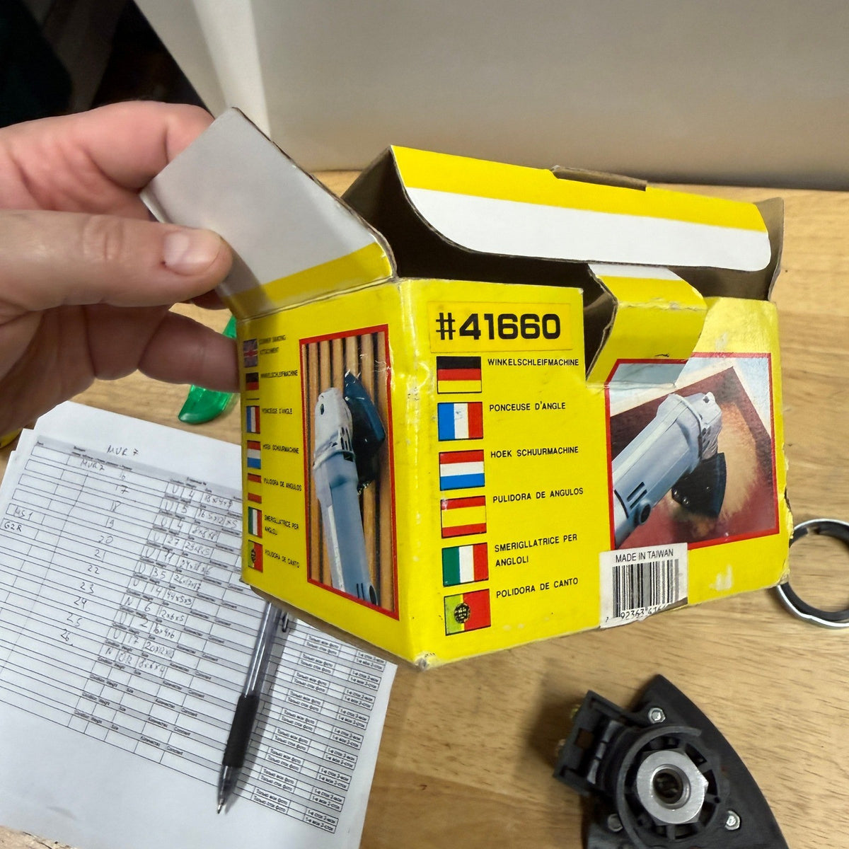 Corner Sanding Attachment L-120 41660 For Angle Grinder w/ Hardware