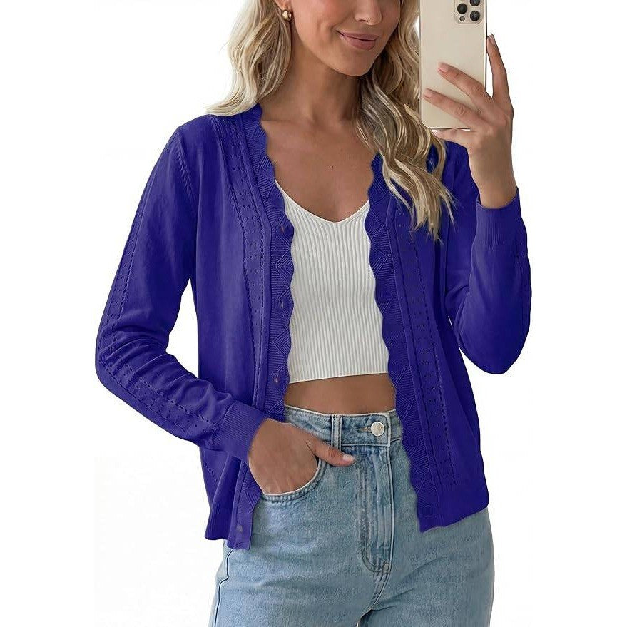 MSRP $26 PrinStory Women's M Cardigan Sweater Long Sleeve Casual Button Down