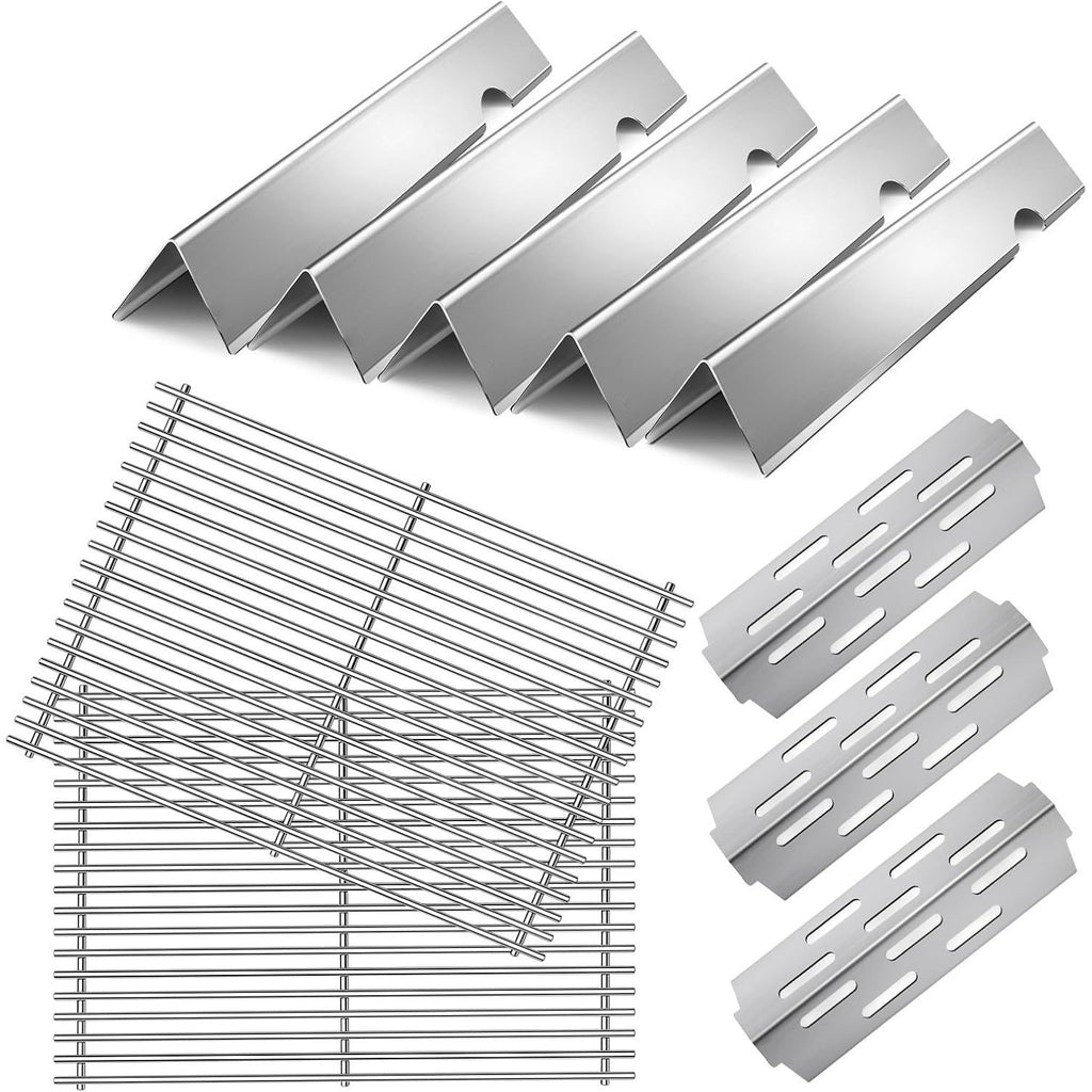 Dictirdy 2 Grill Grates 66095 + 5 Flavorizer Bars 66032 & 3 Heat Deflectors 667