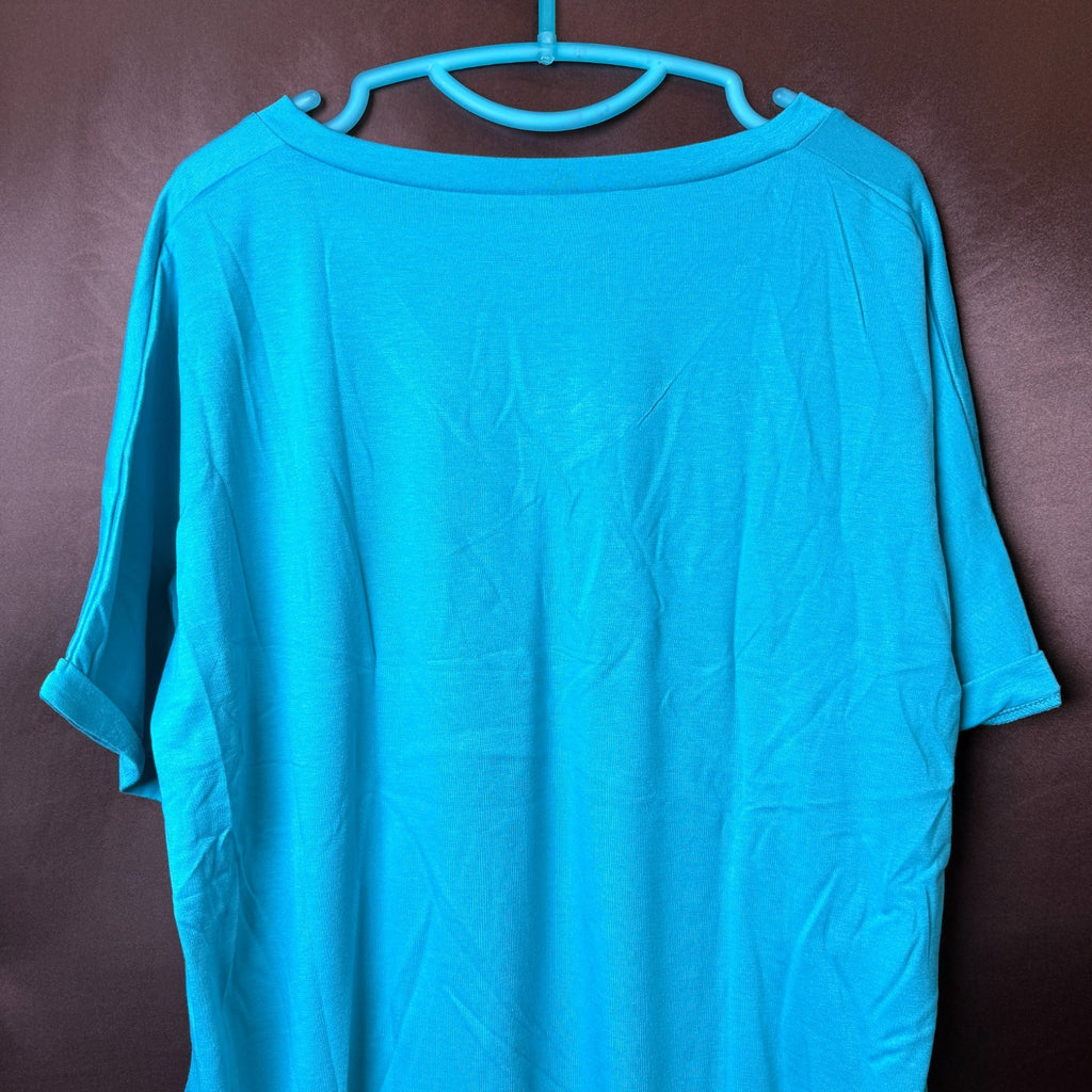 Women's 2XL-3XL Top V Neck Short Sleeve T-Shirt Oversized Shirt Soft Loose Casua