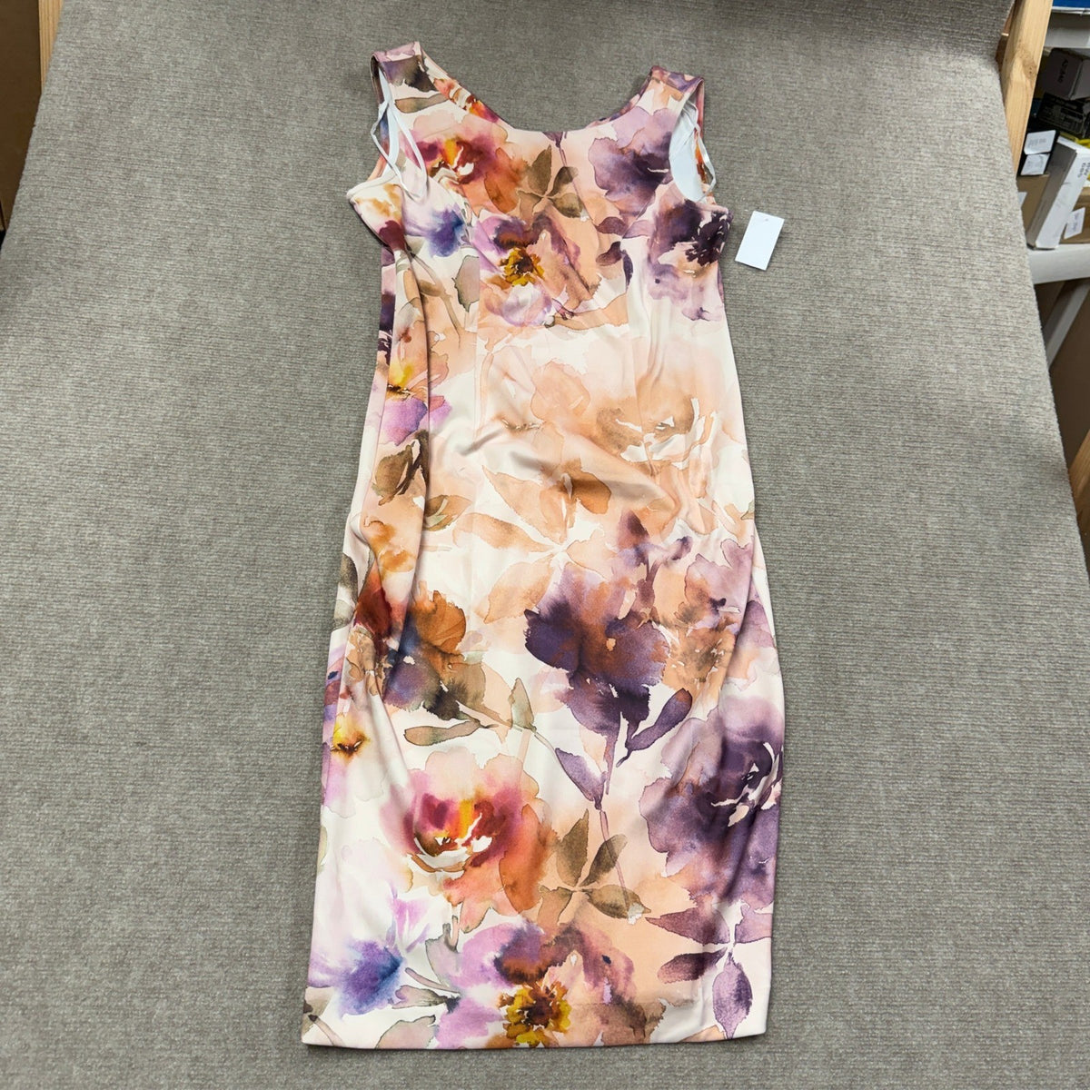 MSRP $94 Maya Brooke Womens 2 Piece Sz 6 Lavender Cream Floral Jacket Dress
