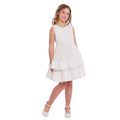MSRP $84 Bonnie Jean Kid Girls 18 1/2, 20 1/2 Ivory Sleeveless Flower Girl Dress