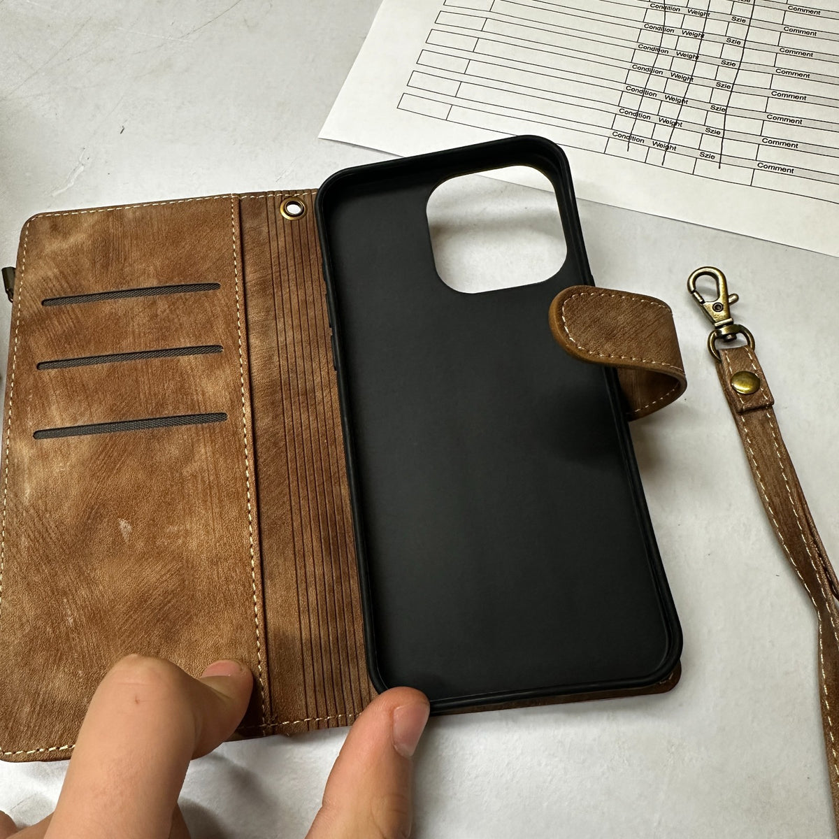 CaseMe C30 For iPhone 15 Pro Max Multifunctional PU Leather Phone Case