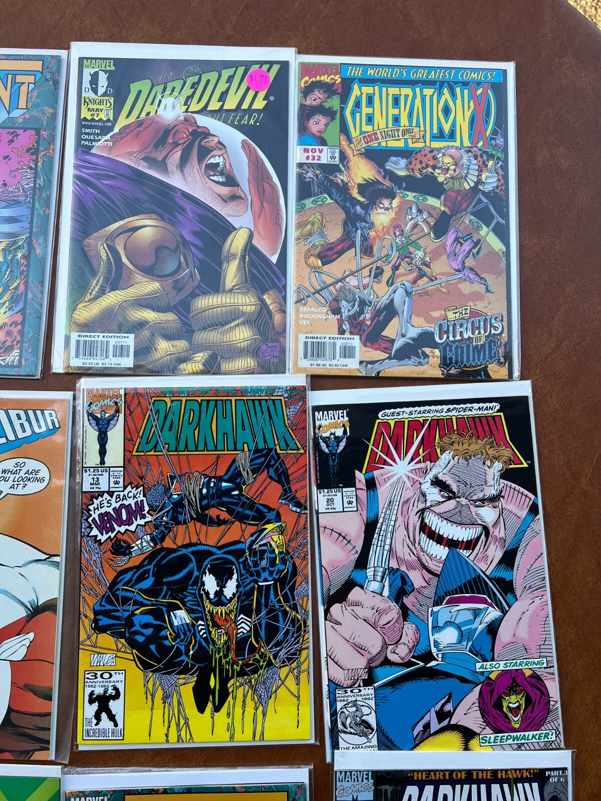 Lot of 12 Marvel Comics Excalibur, Alpha Flight, Cosmic Powers, Darkhawk, Weapon