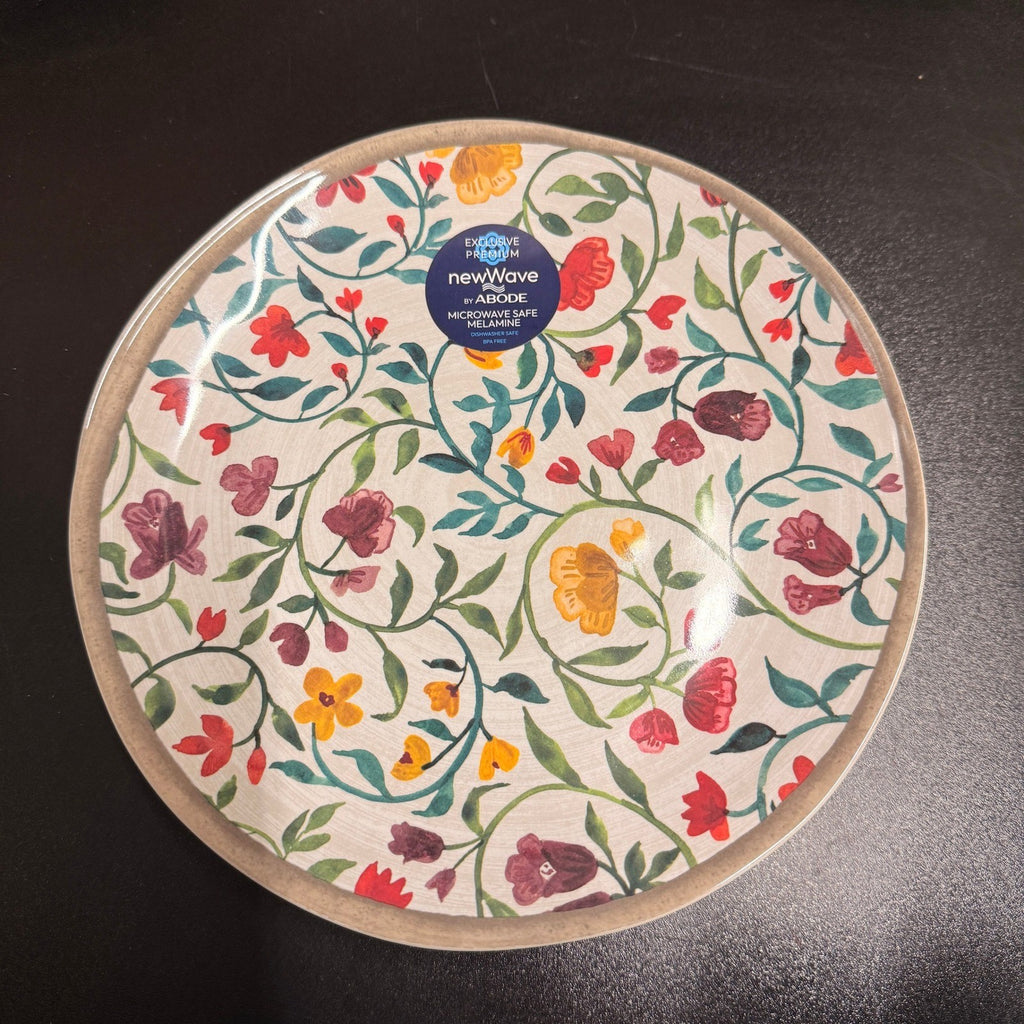 Set of 6 Abode Homewares Garden Vines Melamine Salad Plates 8.5" Microwave Safe