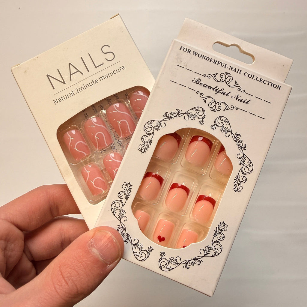 Lot of 10 Pack of 24 New False Press On Nails Assorted Designs and Colors №N7