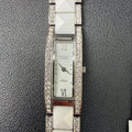 Armitron 75/5033SV Womens Silver/White Tone Crystal Fashion Watch NEEDS BATTERY