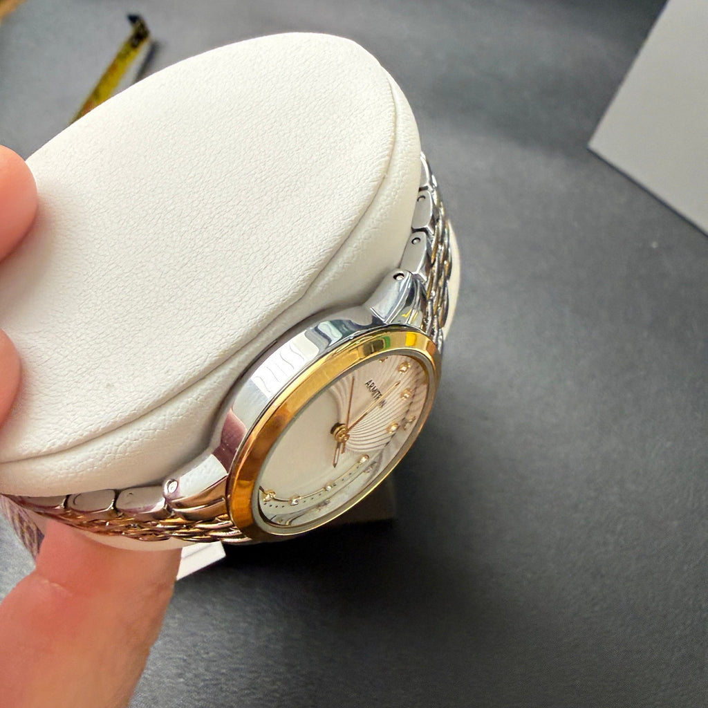 Armitron Women's 75/5821TT Crystal Accented Two Tone Bracelet Watch New Battery