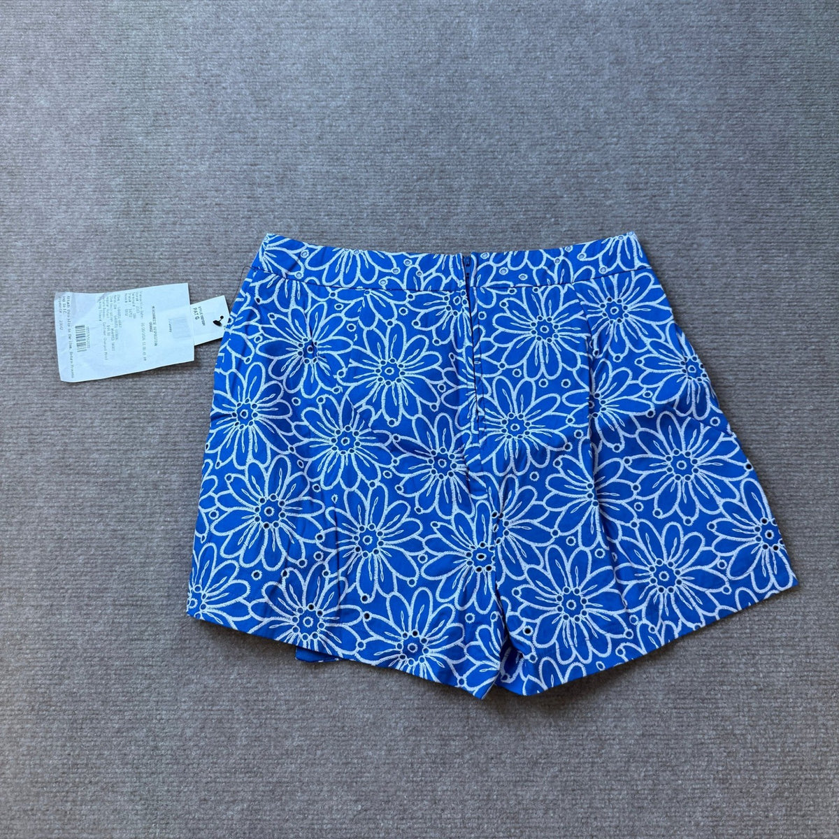 MSRP $44 By & By Womens S Blue Floral Eyelet Wrap Skort Daisy Summer