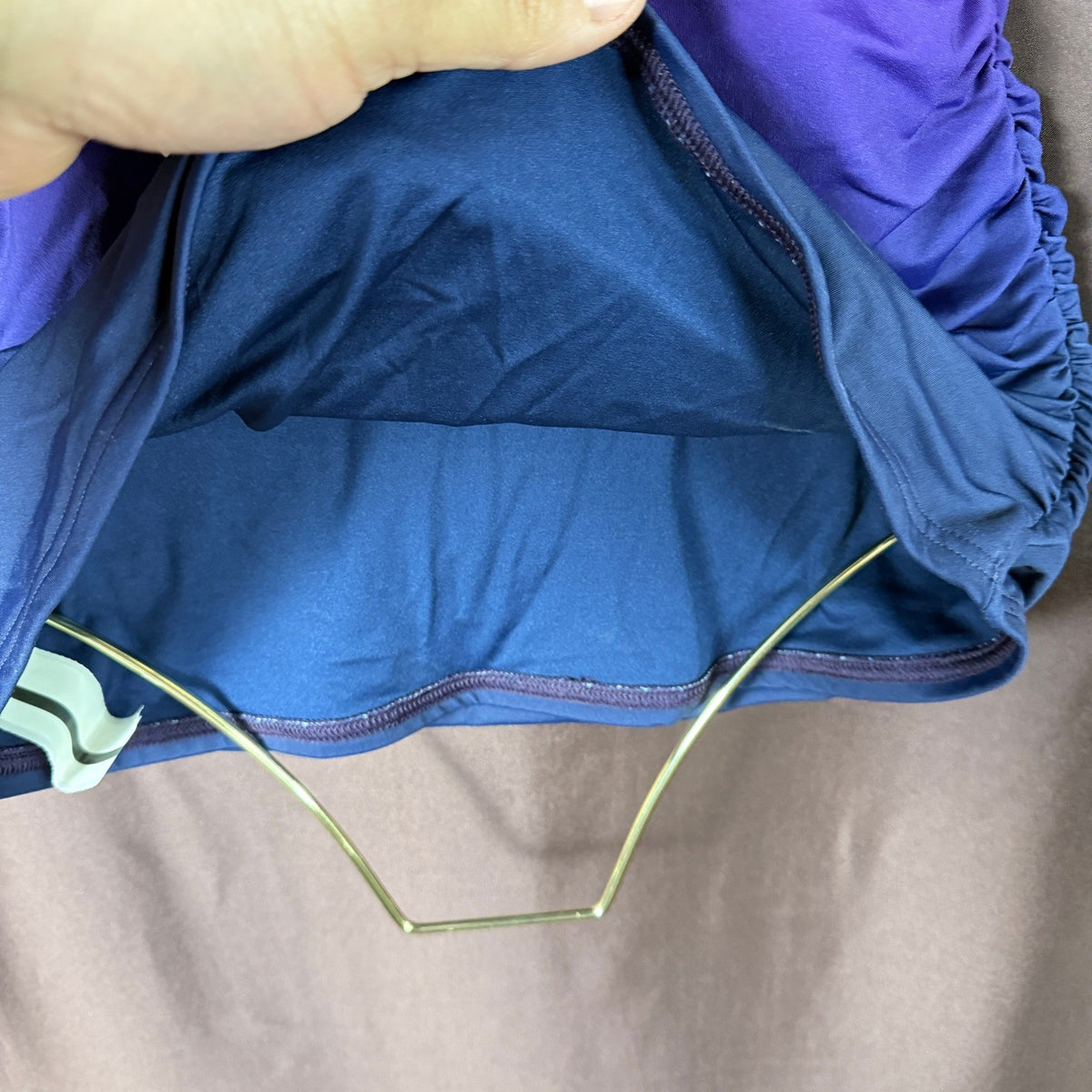 Lands' End Women's XS LONG High Neck Multi Way Tankini Swimsuit Top Violet Rose