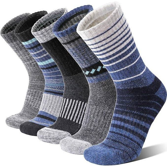 MSRP $18 Welwoos 5 Pairs US 9-12 Merino Wool Hiking Socks Thermal Winter Warm