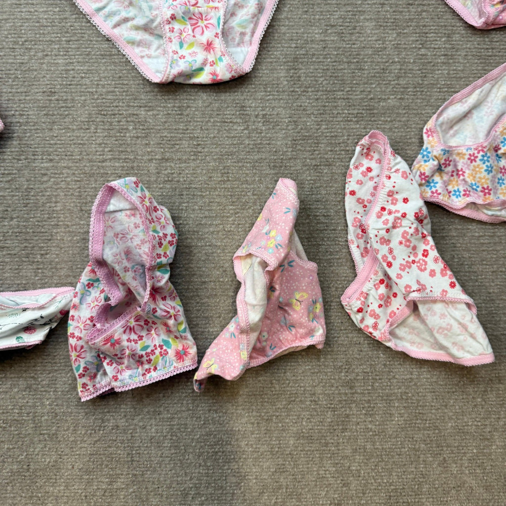 Hbhpov 12pcs Toddler Girls' 3-4T Cotton Panties Baby Soft Assorted Briefs Under