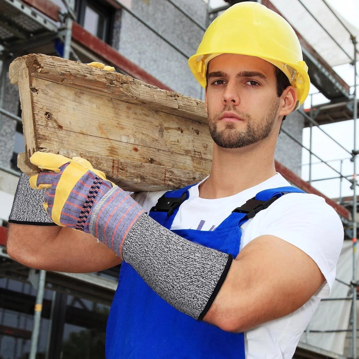 Set of 2 Cut Resistant Sleeves for Arm Protection, Safety Work Gardening Prote