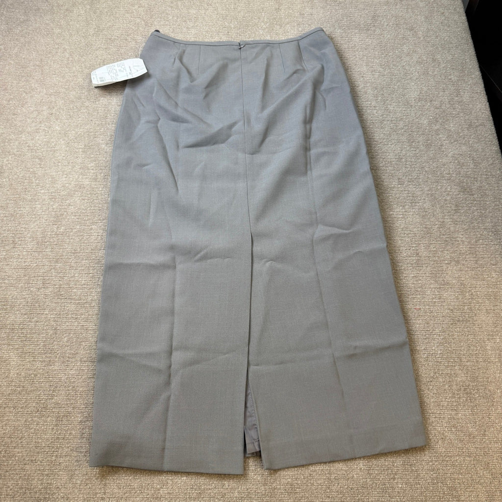 MSRP $54 Black Label by Evan-Picone Womens 8 Granite Long Suit Skirt