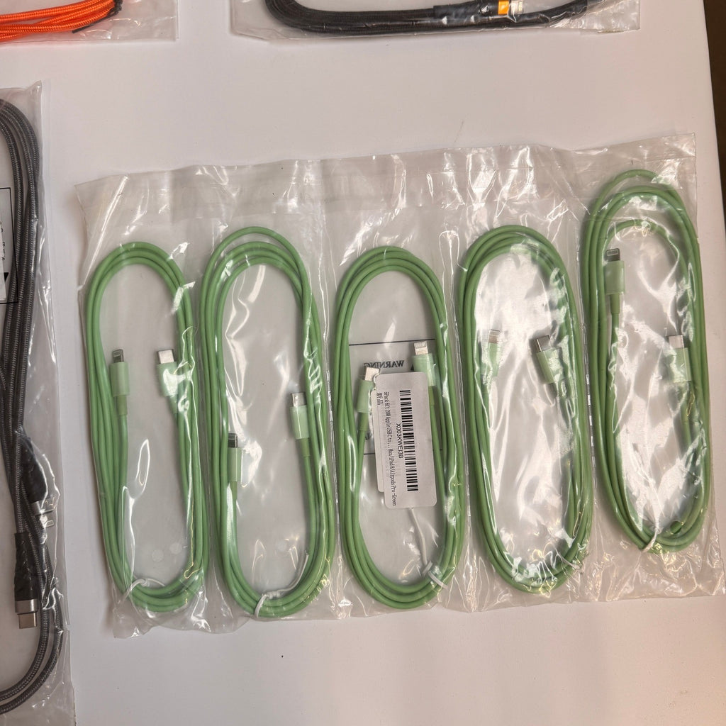 Lot of 13 Mixed USB C to Lightning 20W Fast Charging Cables 3ft 6ft