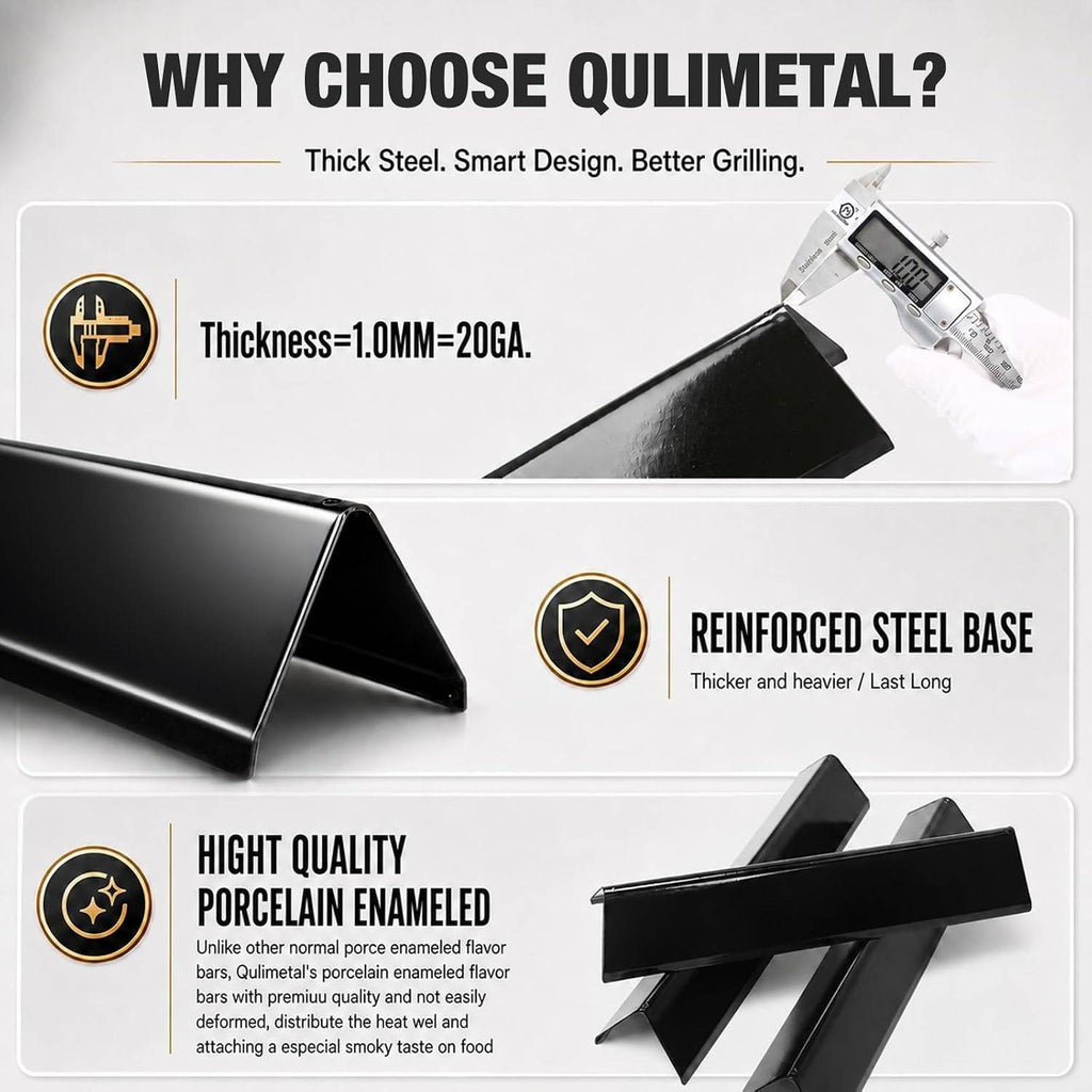 QuliMetal 7635 7637 Grill Replacements Parts for Weber Spirit E-210 Grills 15.3"
