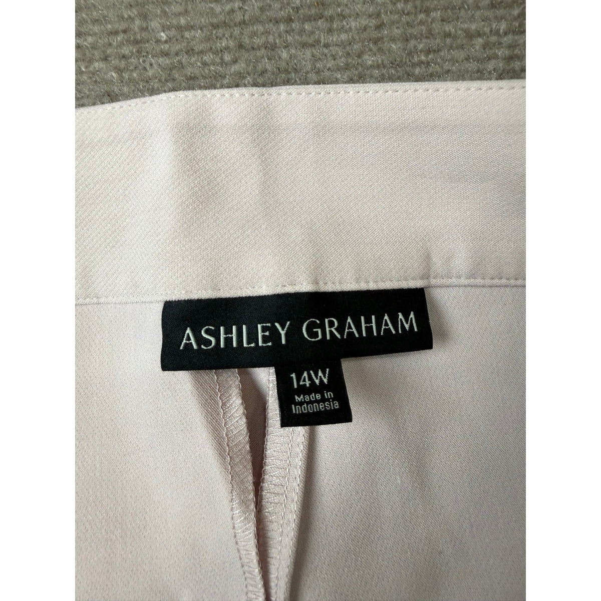 MSRP $80 Ashley Graham Womens 14W Hushed Violet Wide Leg Mid Rise Trouser Pants
