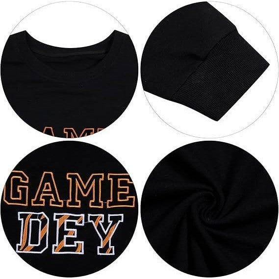MSRP $26 UNIQUEONE Women's Black M Game Dey Football Mom Sweatshirt Touchdo