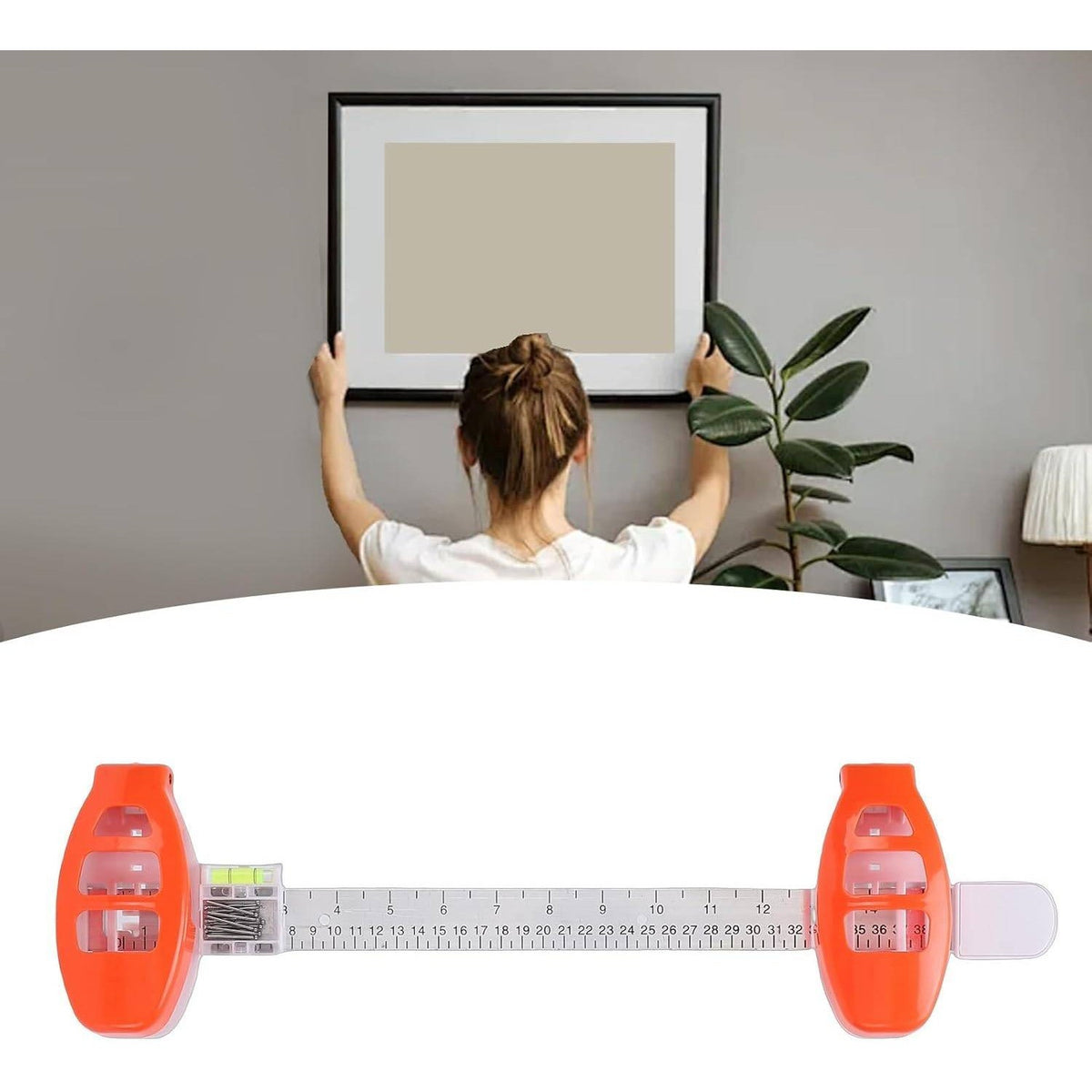 Picture Hanging Level Tool, 3 in 1 Mounting Tool With Bubble Level and Marking