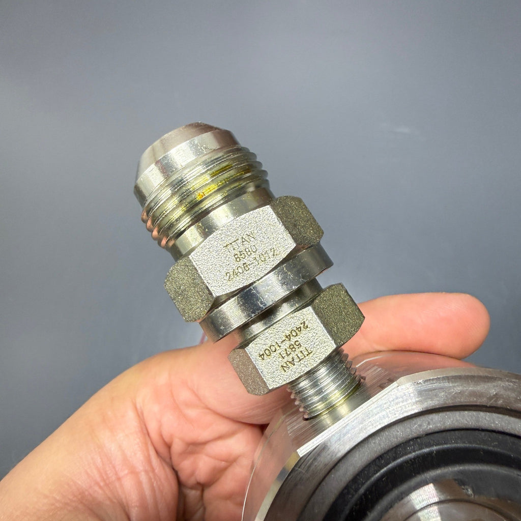 Macnaught MX06P-2TE 1/4" NPT Digital Flow Meter 0.13-26.4 GPH 1000 PSI w/ Displa