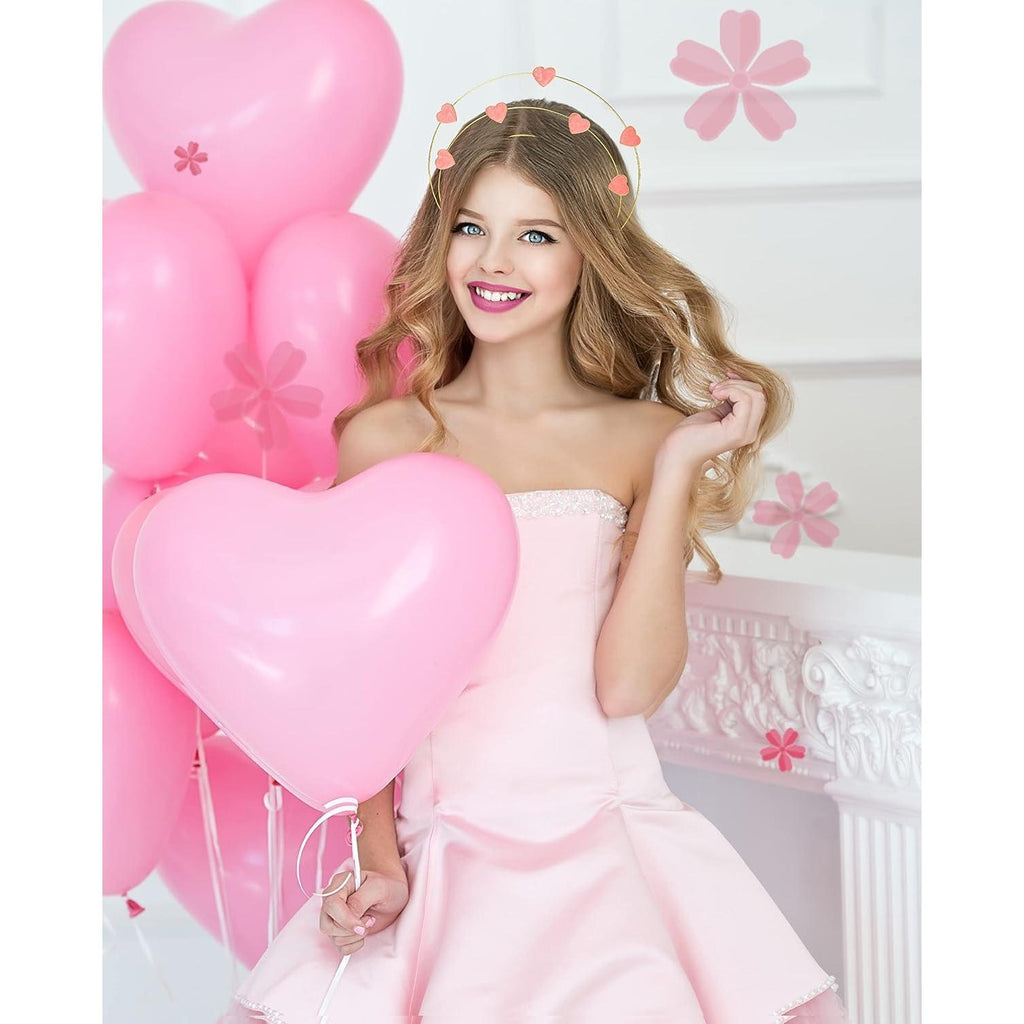 Zivyes Valentine Pink Heart Headband Halo Tiara Crown Halloween Thanksgiving