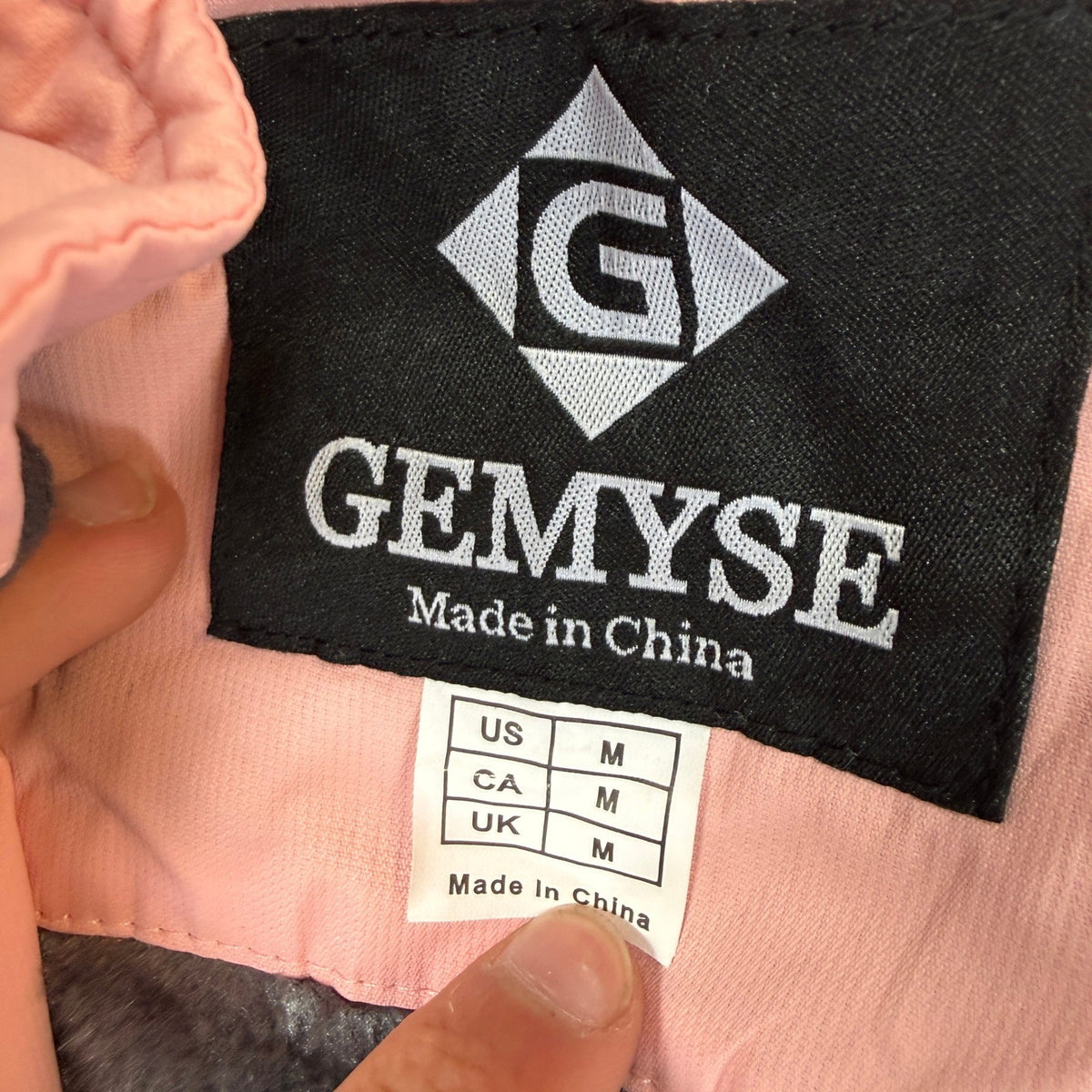MSRP $66 GEMYSE Women's M Powder Pink Waterproof Ski Jacket Warm Winter Coat