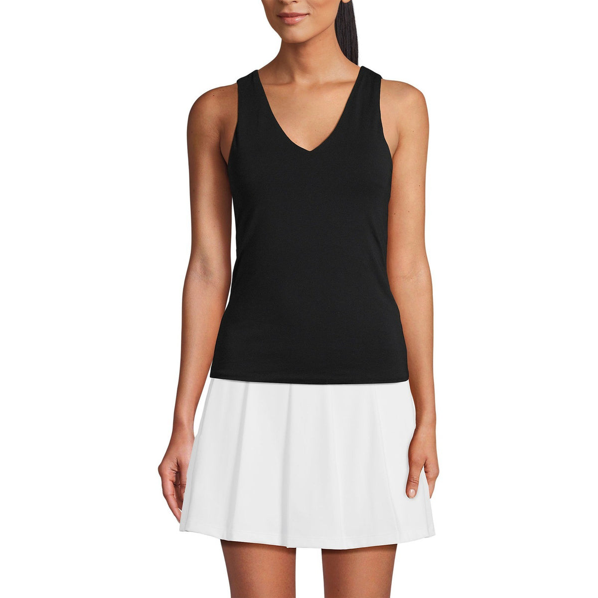 Lands' End Women's S Black Slender Tank Top