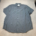 MSRP $54 Stylus Men's 2XL Charcoal Smoke Big & Tall Button Up Shirt Short Sleeve