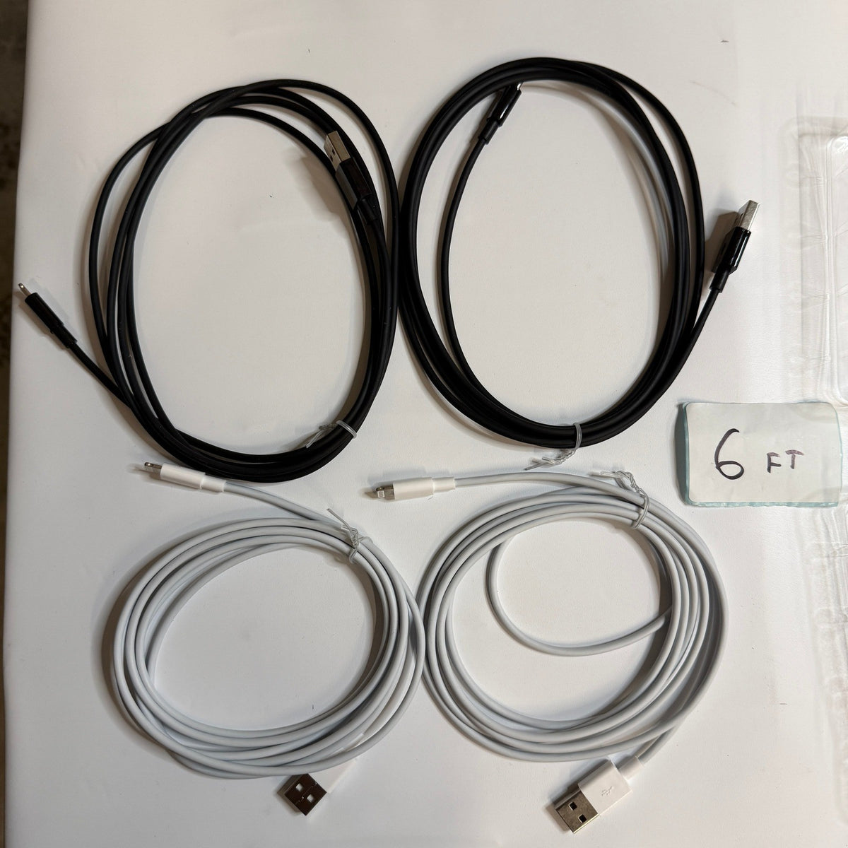 Set of 8 - 5 USB-C/A to Lightning Cables 6ft, 2 Adapters, 3-in-1 Watch Cable