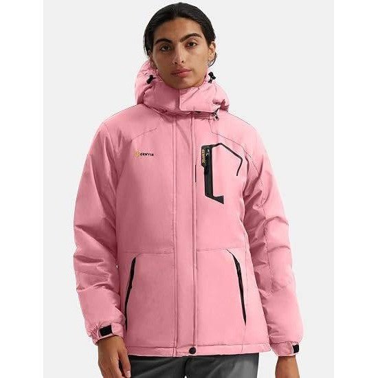MSRP $66 GEMYSE Women's M Powder Pink Waterproof Ski Jacket Warm Winter Coat