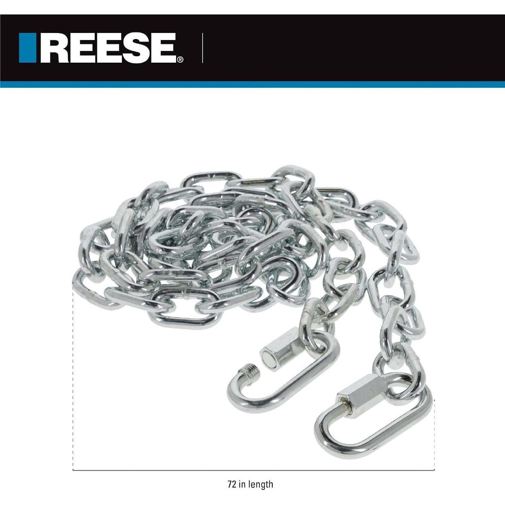 Reese Towpower 74059 Towing Safety Chain, 5,000 lbs. Capacity, 72" Length