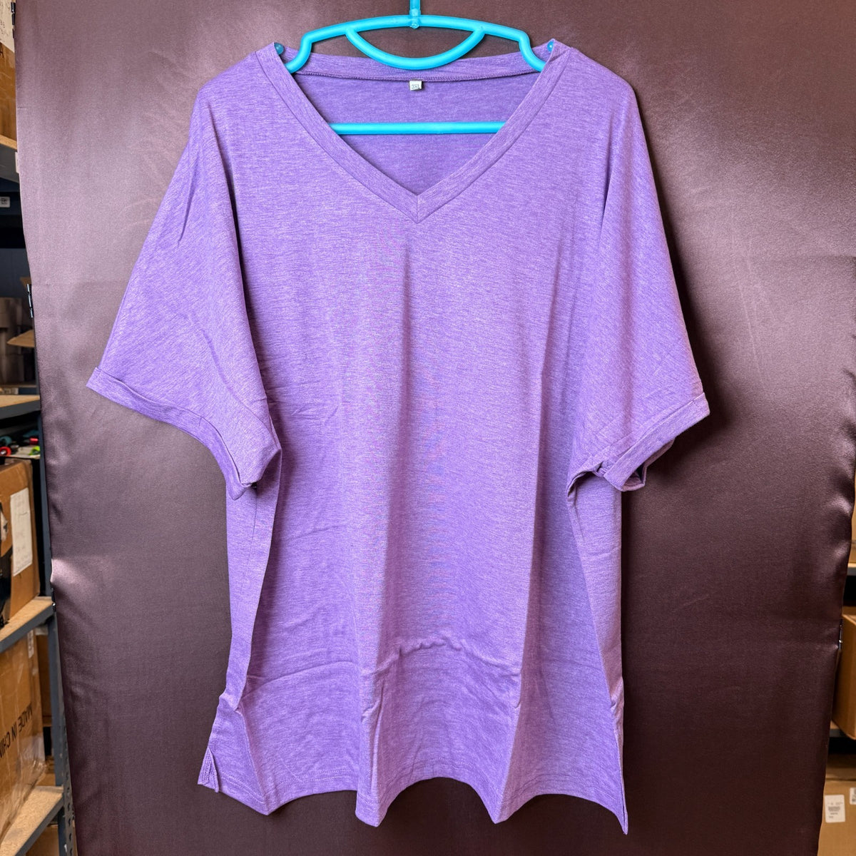 Women's 2XL-3XL Top V Neck Short Sleeve T-Shirt Oversized Shirt Soft Loose Casua