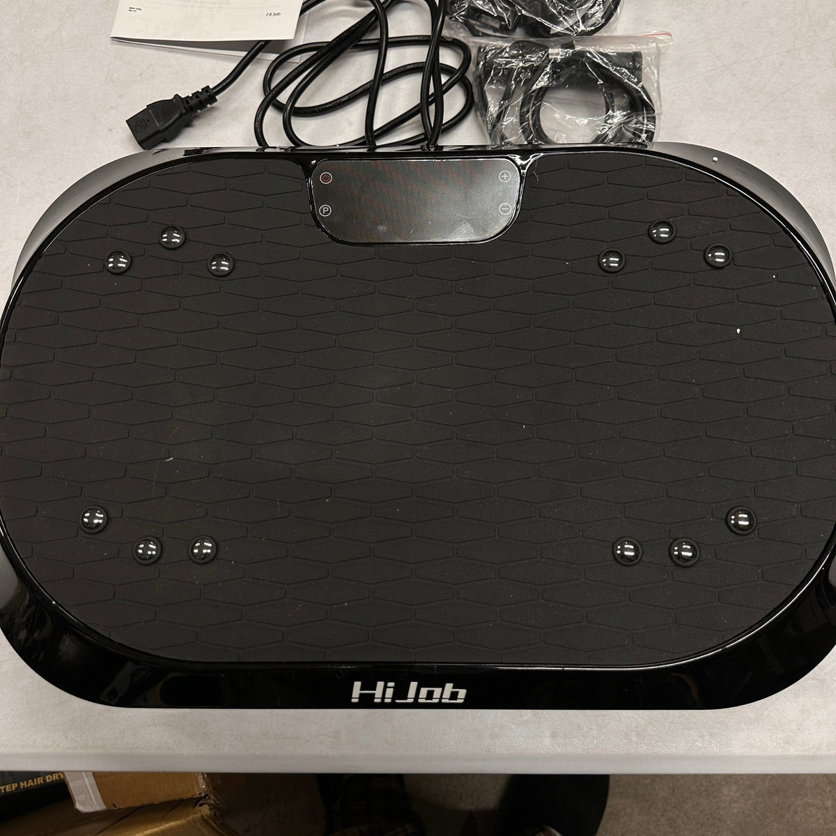 HiJob S8HF-VP02 Vibration Plate Exercise Machine for Full Body Fitness w/ Re