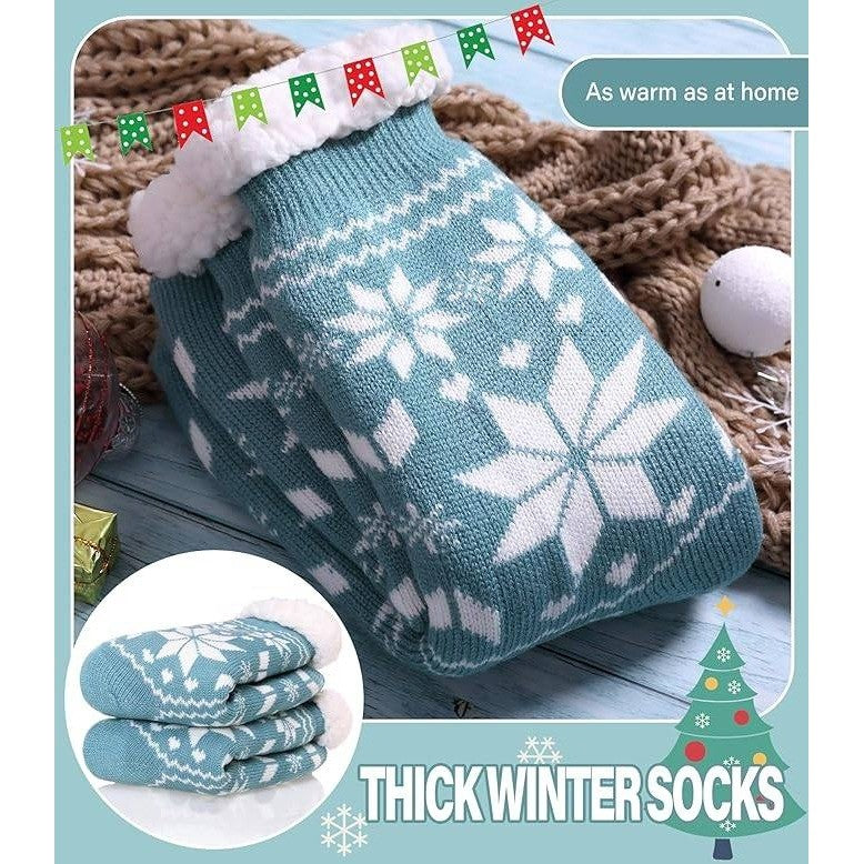 DOSKONI Womens Slipper Socks Fuzzy Non Slip Winter Thick Warm Soft Cozy Fleece