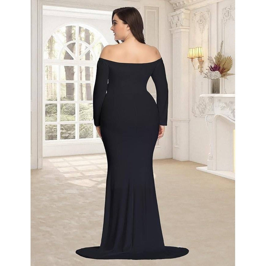 MSRP $44 YnimioAOX Women's XL Maternity Photoshoot Dress Long Sleeve Elegant
