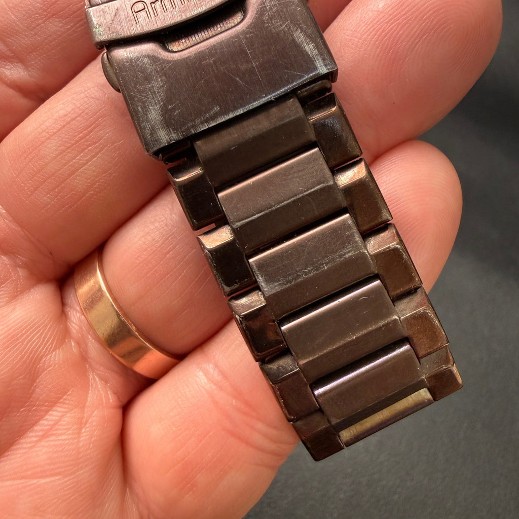 MSRP $55 Armitron 20/4692BN Men's Stainless Steel Bracelet Watch New Battery