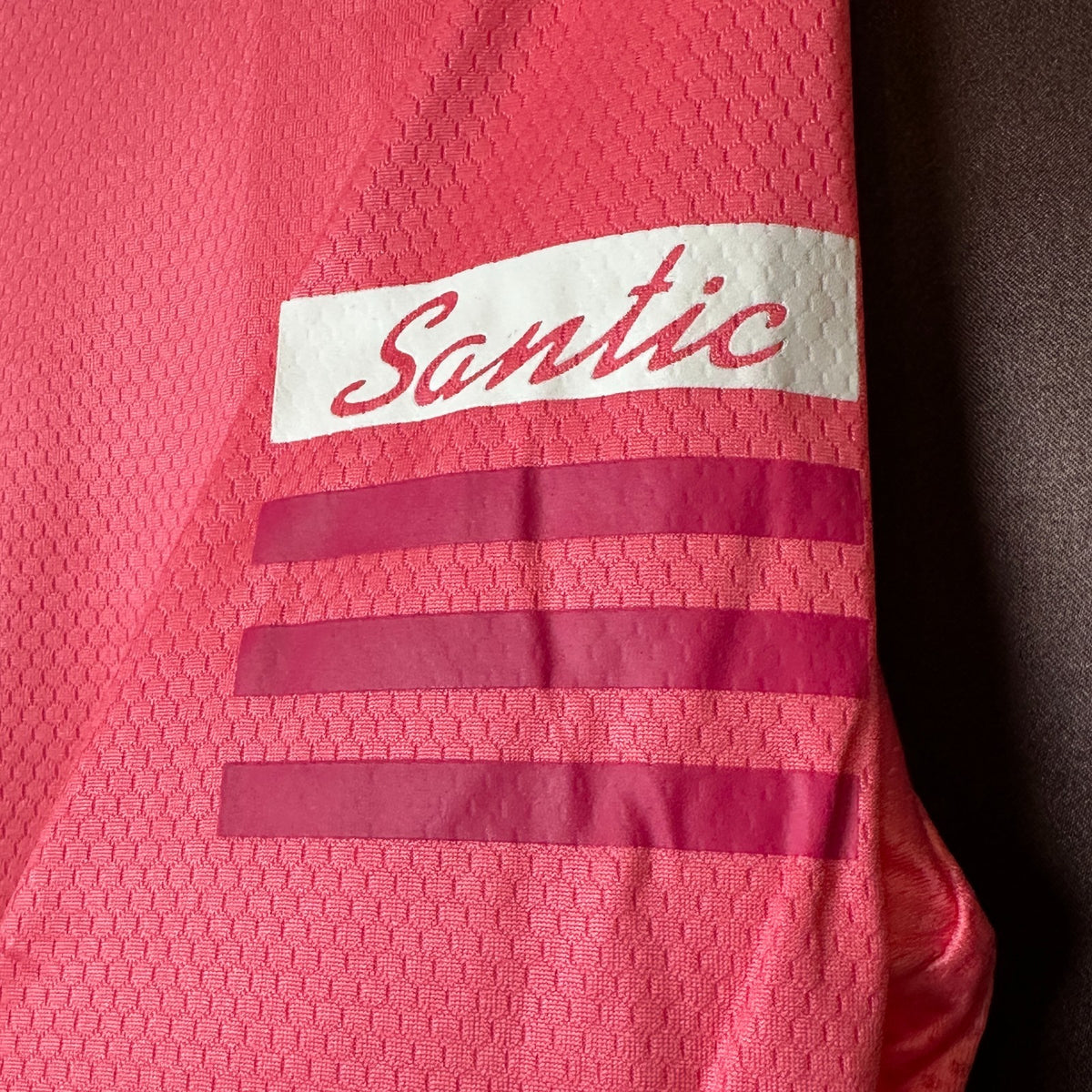 NWT Santic Olivia Women's L-2XL Pink Cycling Jersey Long Sleeve Full Zip, Rear