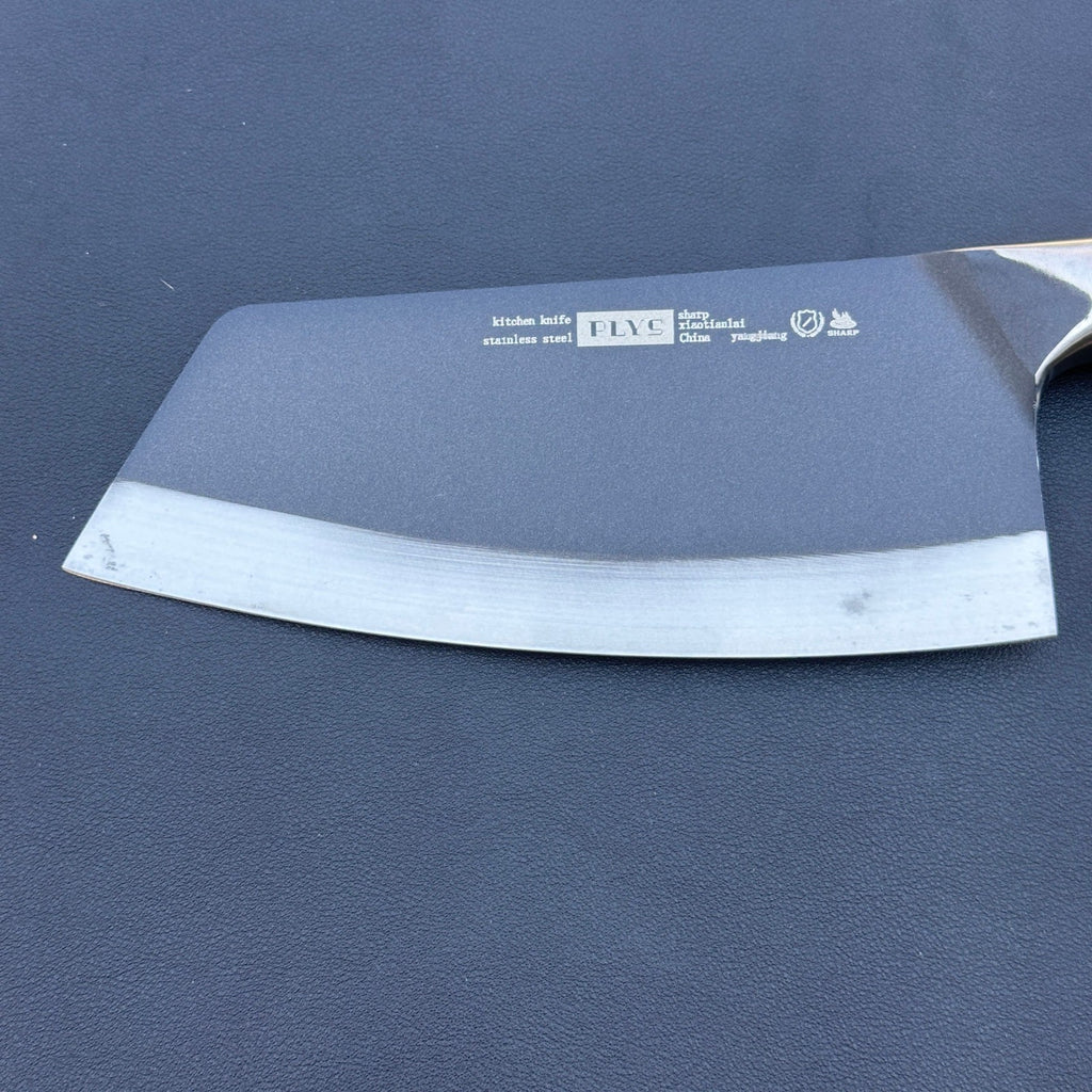 PLYS Butcher Knife Cleaver, Heavy Duty Stainless Steel Meat Chopper, Kitchen To