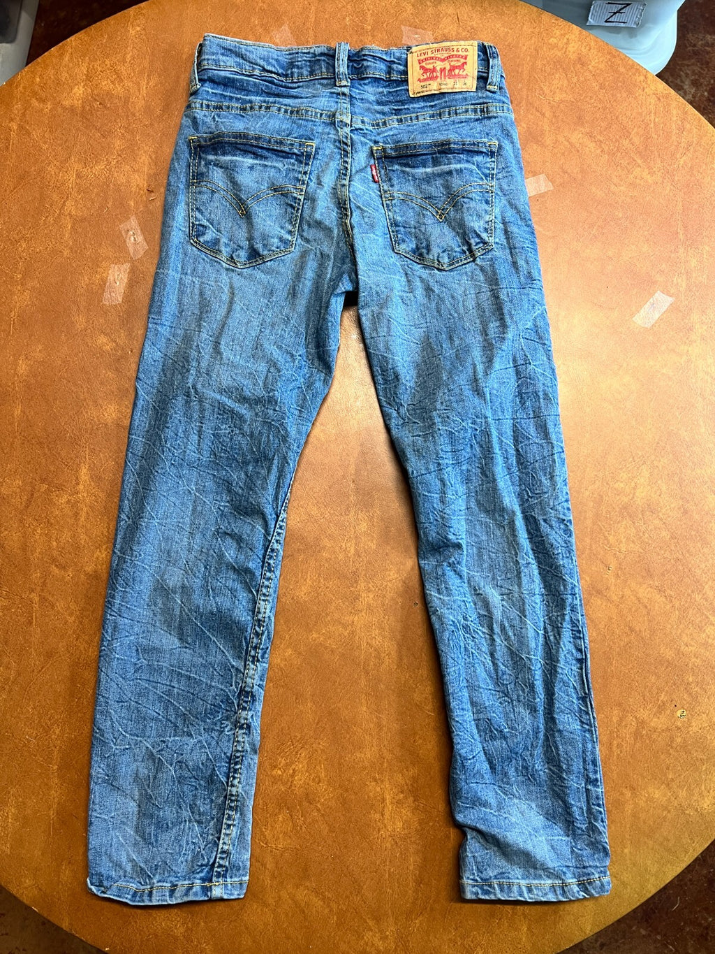 Levi's 502 Men's Regular Taper Denim Stretch Jeans Size 10 Blue 25x26 #226/6